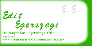 edit egerszegi business card